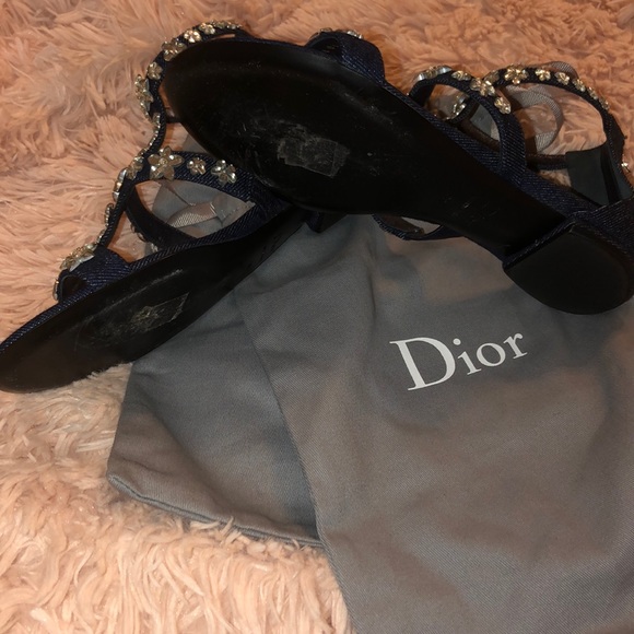 Christian Dior Garland Denim Sandal - Picture 4 of 7